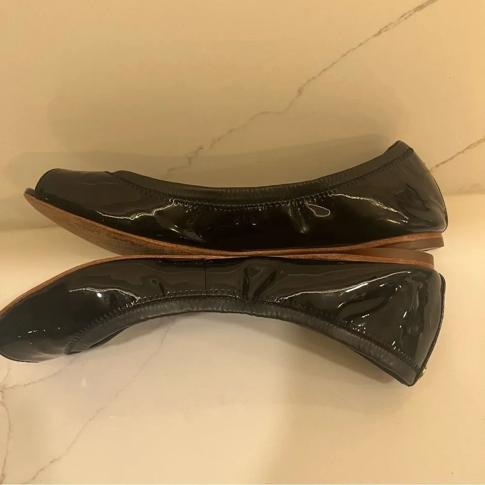 Tory Burch Black Patent Leather Flats